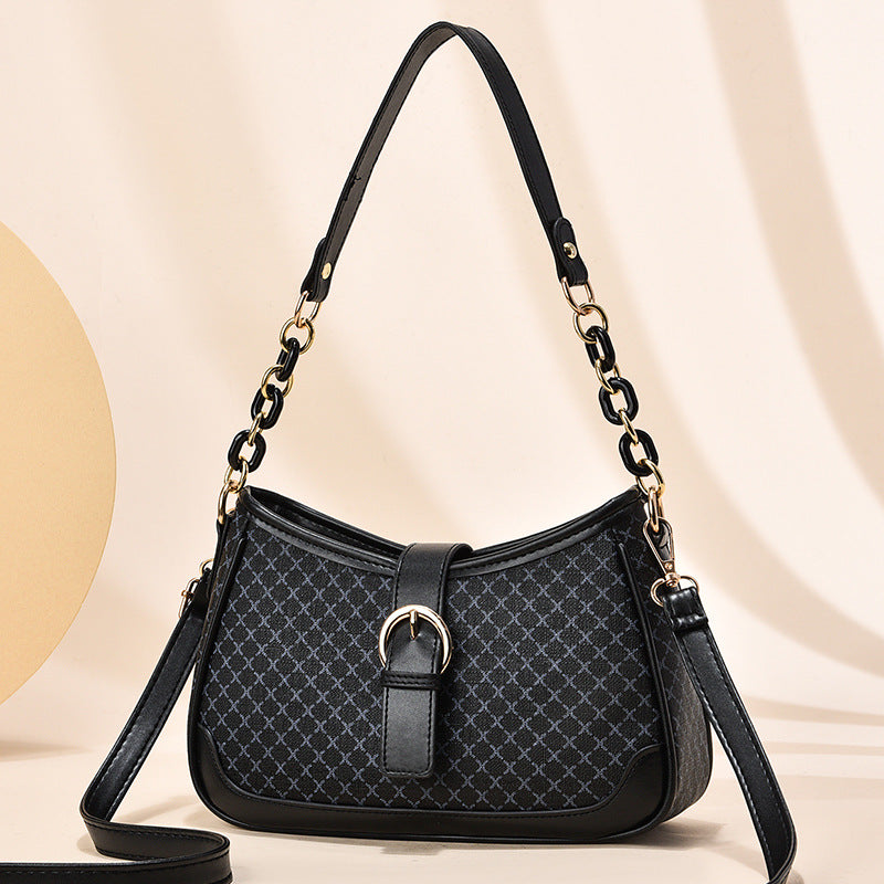 GESSY OPTIONAL SHOULDER STRAP CROSSBODY BAG IN BLACK