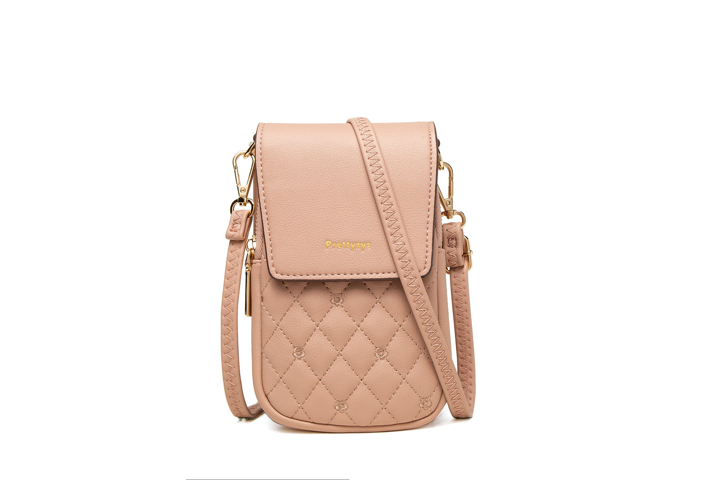 GESSY CROSS BODY FLAP PHONE BAG IN PINK