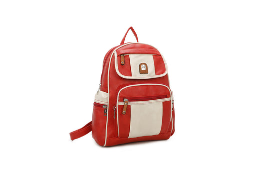 GESSY COLORBLOCK YOUTHFUL BACKPACK IN RED