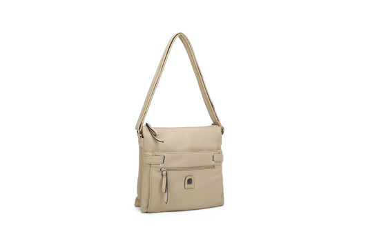 GESSY PU LEATHER BAG IN APRICOT