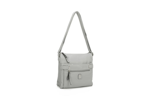 GESSY PU LEATHER BAG IN GREY
