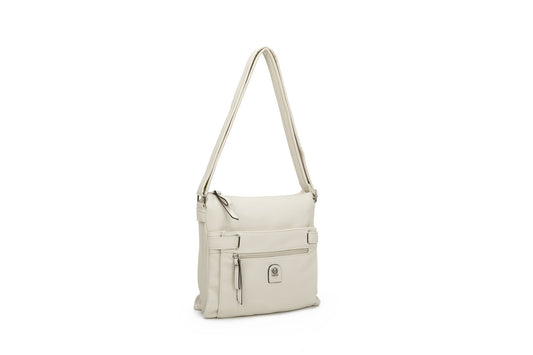 GESSY PU LEATHER BAG IN BEIGE