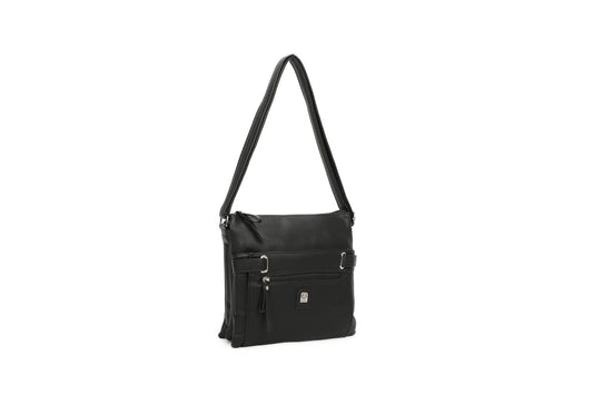 GESSY PU LEATHER BAG IN BLUE