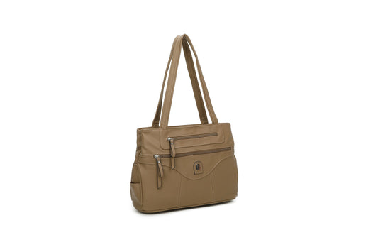 GESSY LARGE CAPACITY BUSINESS HANDBAG IN APRICOT