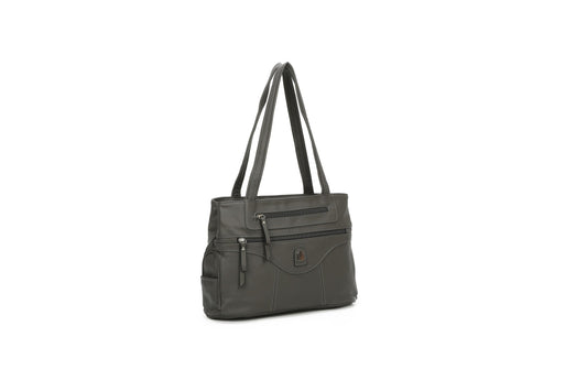 GESSY LARGE CAPACITY BUSINESS HANDBAG IN GREY