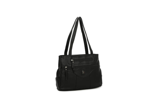 GESSY LARGE CAPACITY BUSINESS HANDBAG IN BLACK