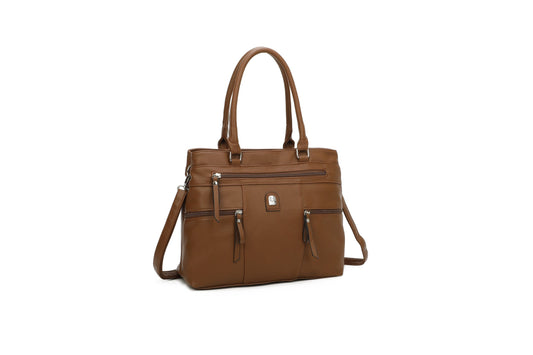 GESSY BUSINESS HANDBAG IN BROWN