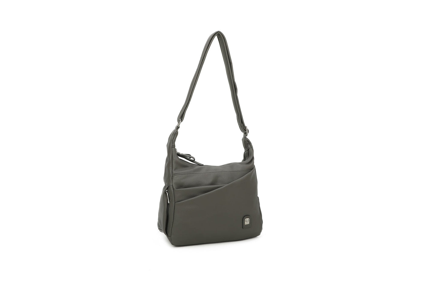 GESSY MULTI-LAYER BUSINESS CROSSBODY BAG IN GREY