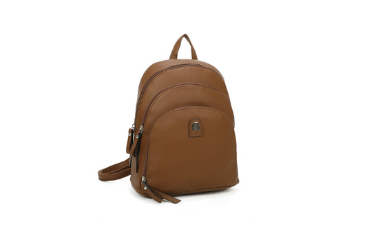 GESSY MULTI-LAYER BACKPACK IN BROWN