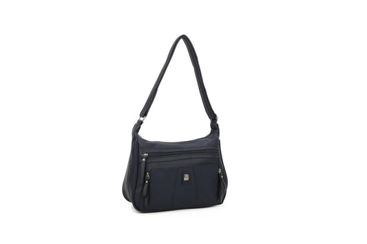GESSY PU LEATHER CROSSBODY BAG IN BLUE
