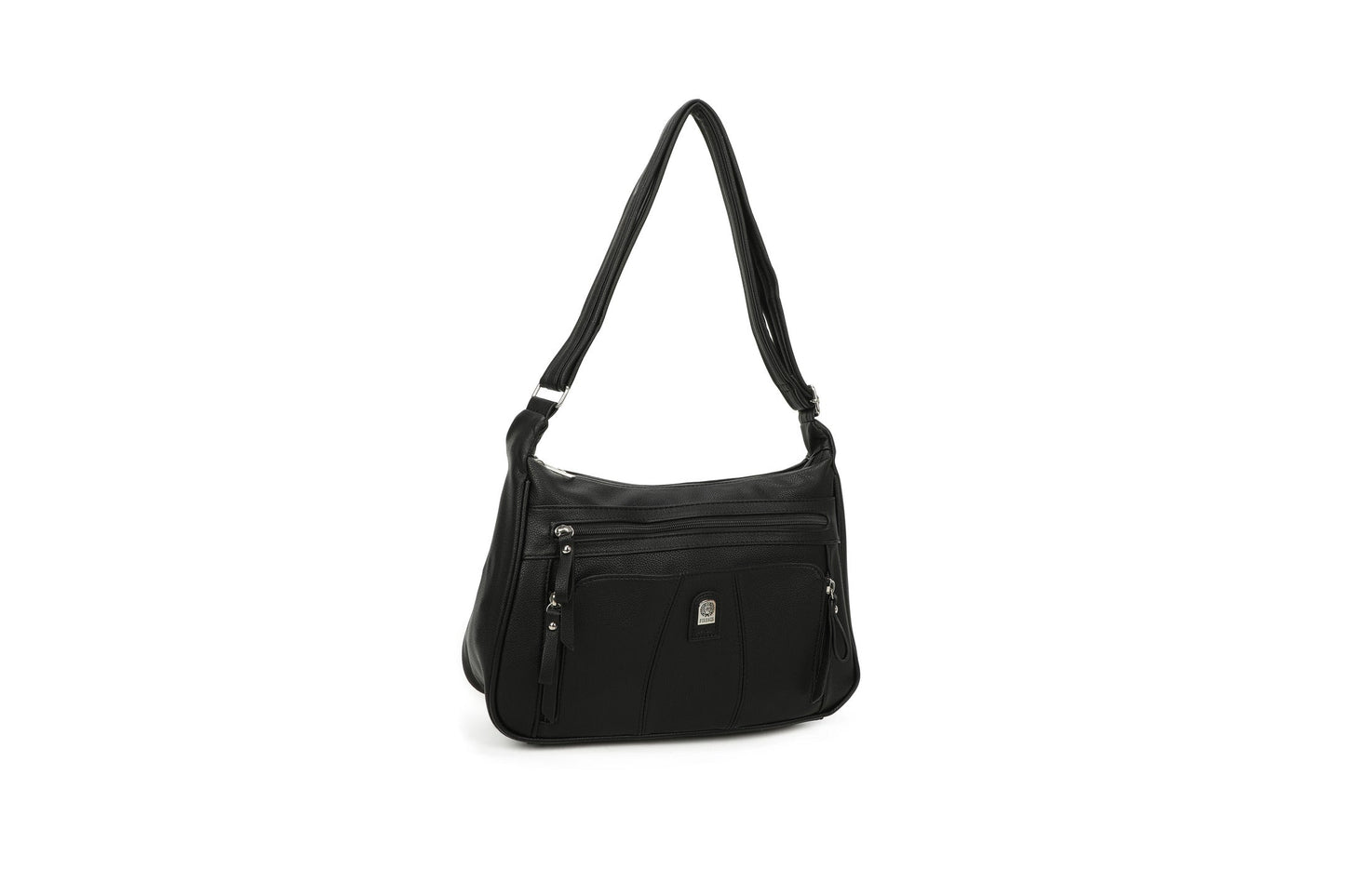 GESSY PU LEATHER CROSSBODY BAG IN BLACK