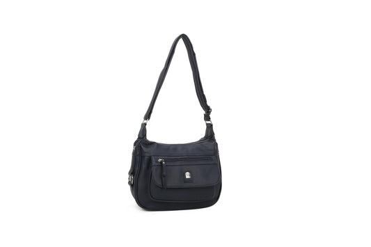 GESSY PU LEATHER CROSSBODY BAG IN BLUE