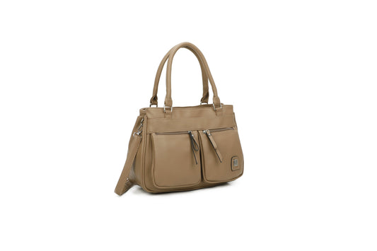 GESSY MACAROON SERIES HANDBAG IN APRICOT
