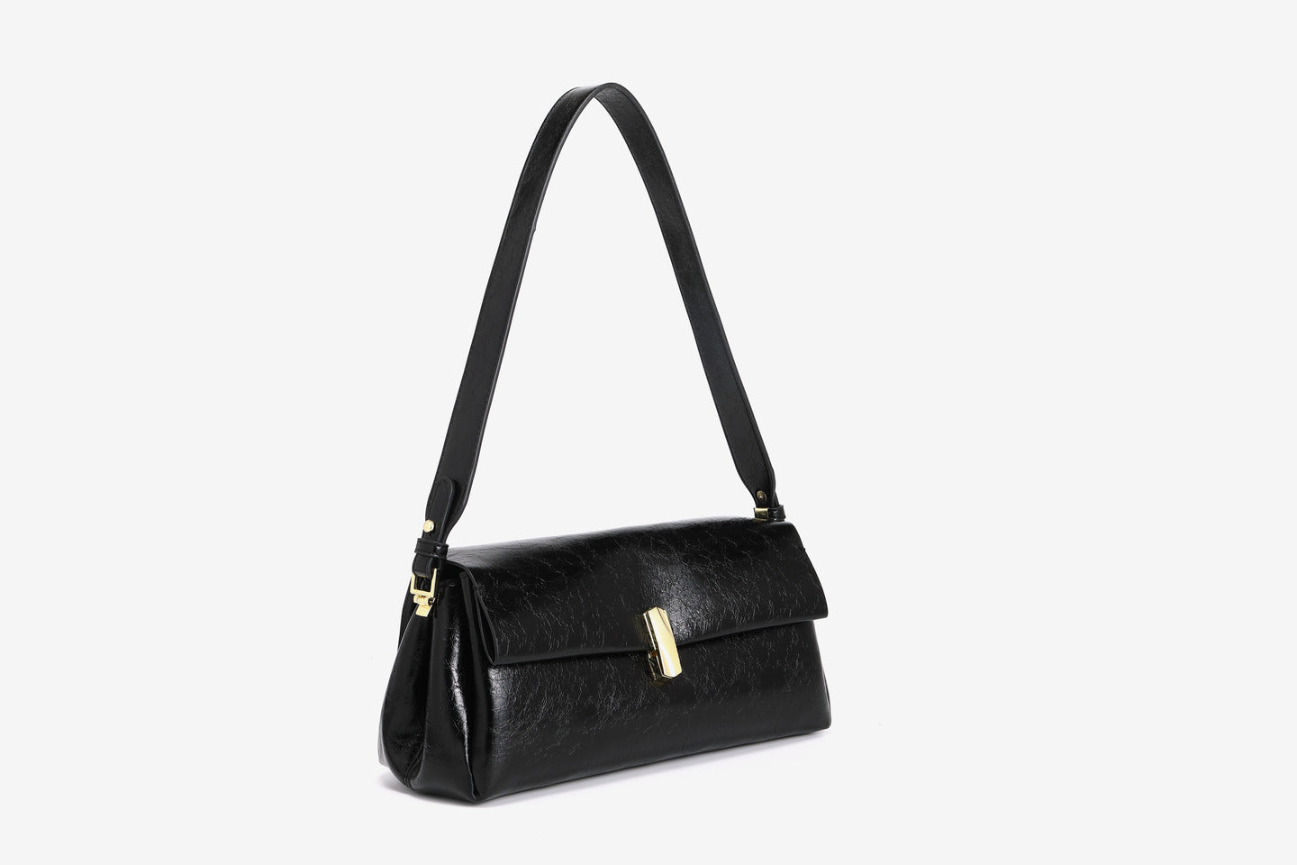 GESSY TWIST LOCK FLAP SHOULDER BAG