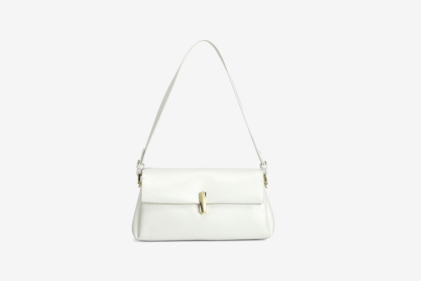 GESSY TWIST LOCK FLAP SHOULDER BAG