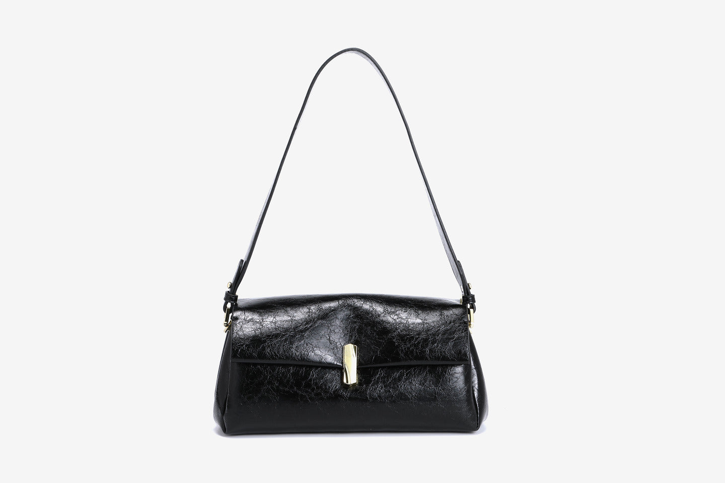 GESSY TWIST LOCK FLAP SHOULDER BAG