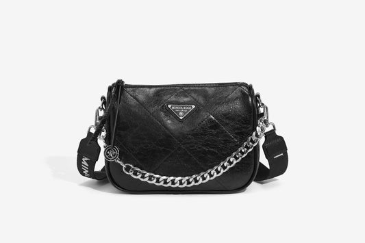 GESSY LOZENGE PATTERN BAG WITH CHAIN STRAP