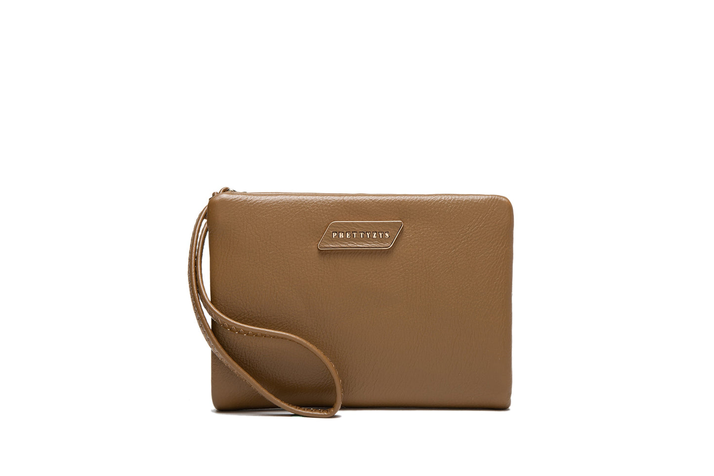 GESSY RECTANGULAR CLUTCH PURSE IN BROWN