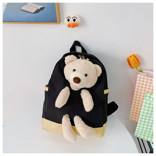 GESSY TEDDY BEAR KIDS BACKPACK IN BLACK