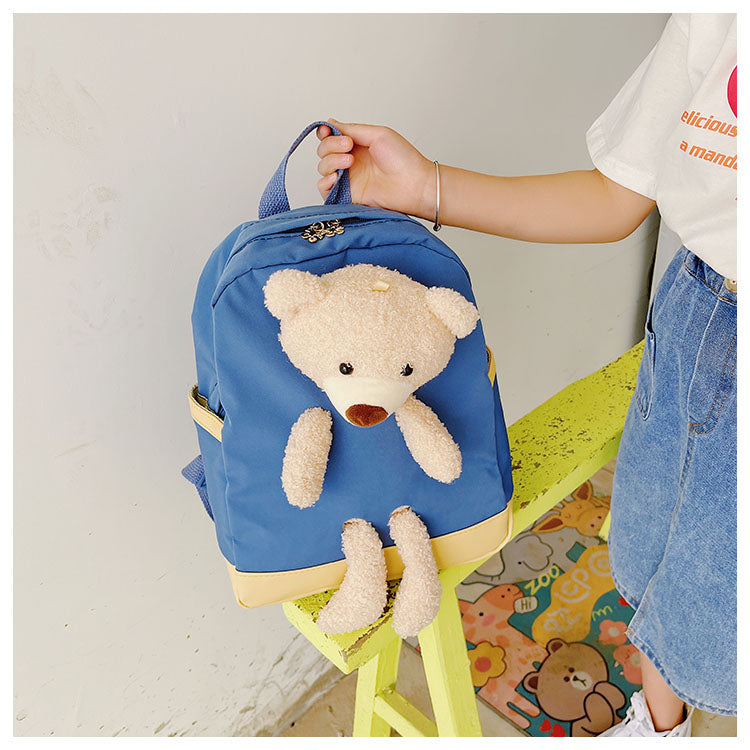 GESSY TEDDY BEAR KIDS BACKPACK IN BLUE