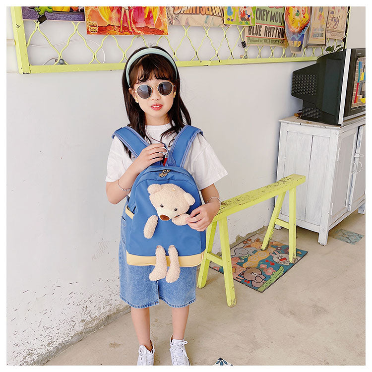 GESSY TEDDY BEAR KIDS BACKPACK IN BLUE
