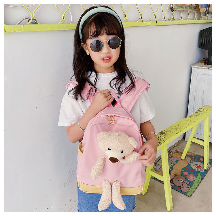 GESSY TEDDY BEAR KIDS BACKPACK IN PINK