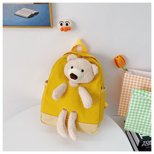 GESSY TEDDY BEAR KIDS BACKPACK IN YELLOW