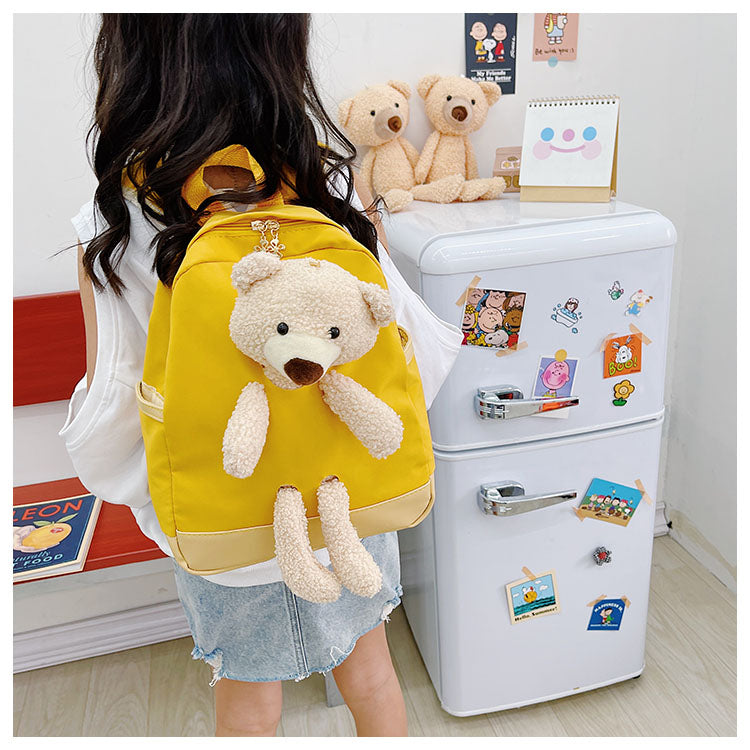 GESSY TEDDY BEAR KIDS BACKPACK IN YELLOW