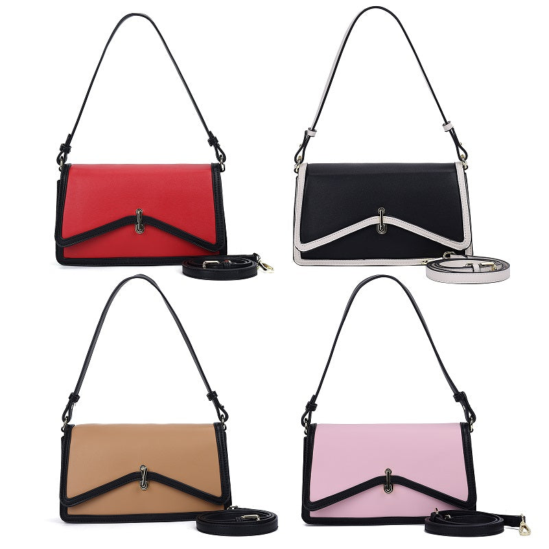 GESSY STRIPED EDGE LINEN BAG