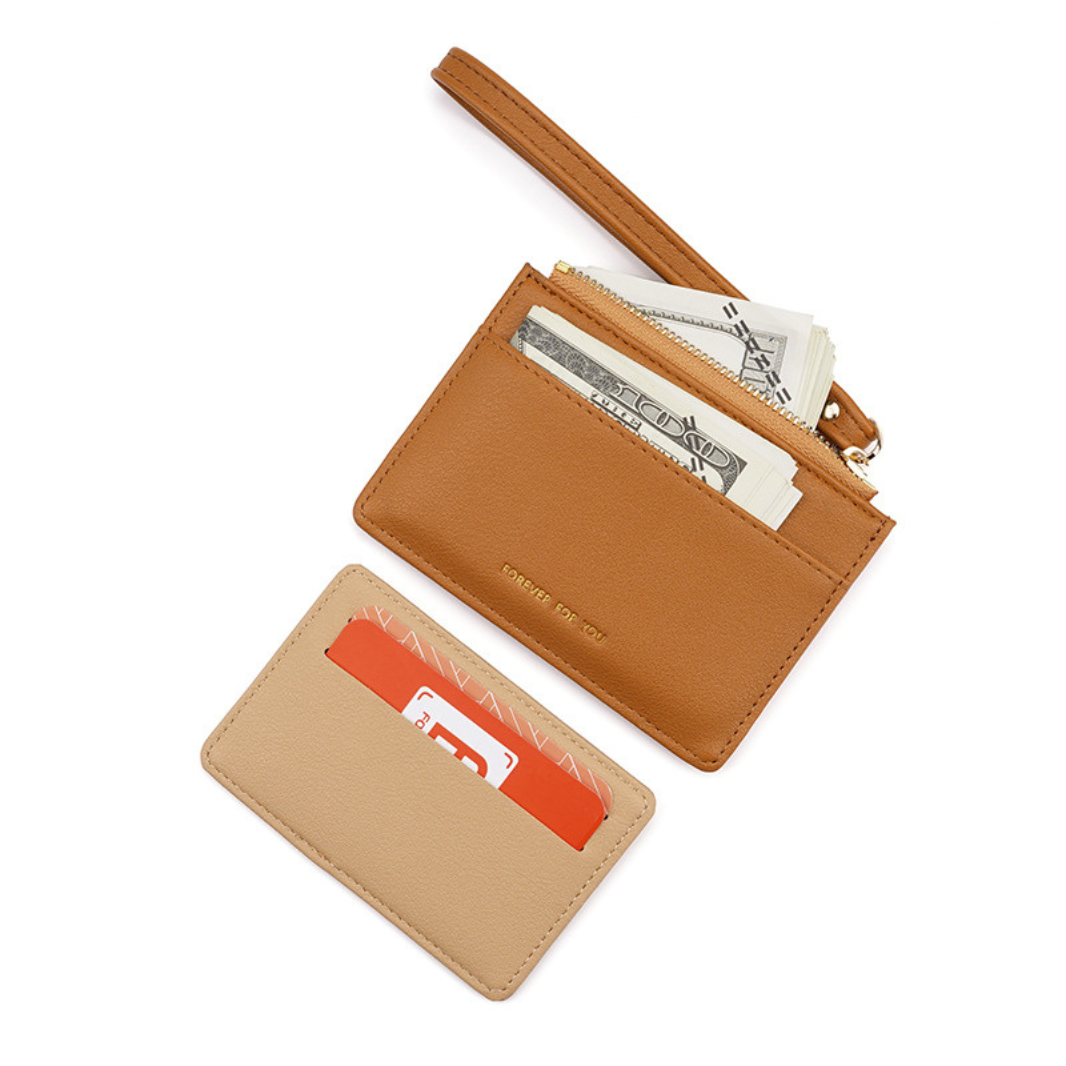 GESSY MULTI-LAYER CARD HOLDER WITH LANYARD IN GREY