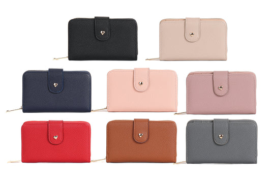 LYDC HEART SHAPE BUTTON SHORT PURSES