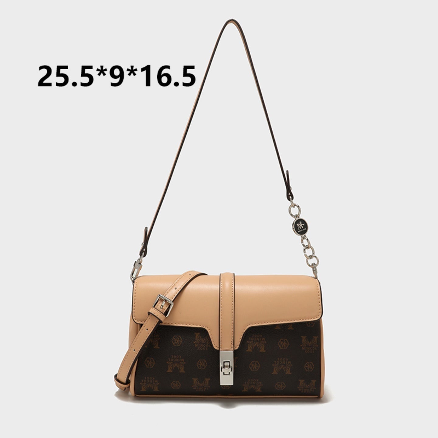 GESSY RETRO METAL BUCKLE COMPARTMENT FLAP BAG