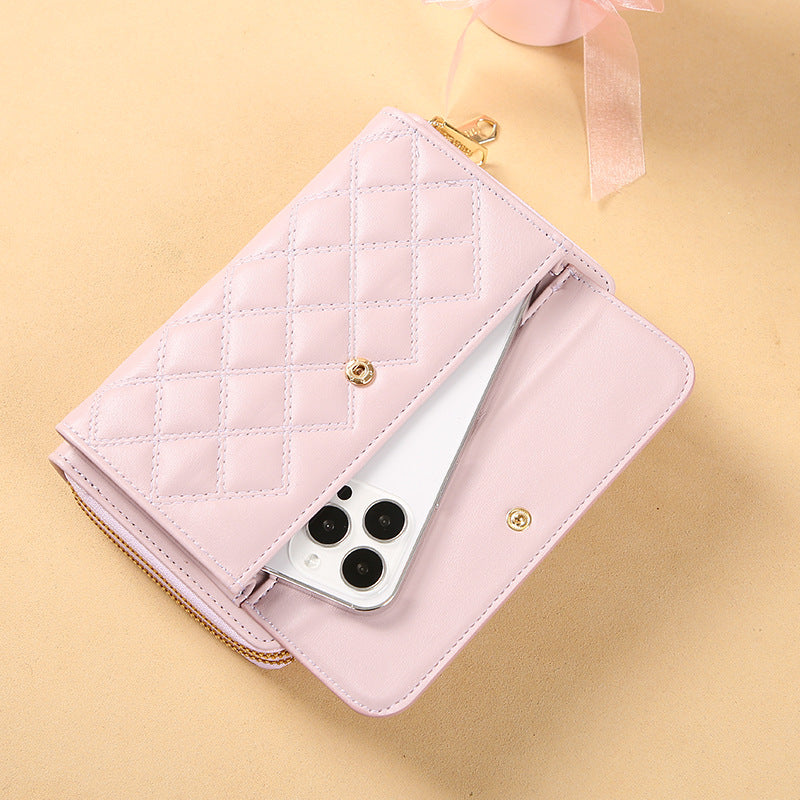 GESSY DIAMOND SHAPE FLOWER BUTTON CROSSBODY BAG