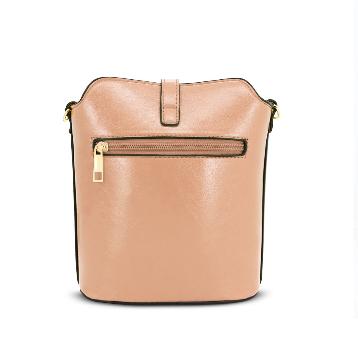 GESSY SLEEK VEGAN LEATHER LOOP LOCKER HANDBAG IN PINK