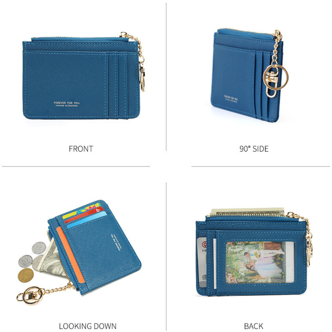 GESSY MULTI-LAYER CARD HOLDER WITH KEY RING