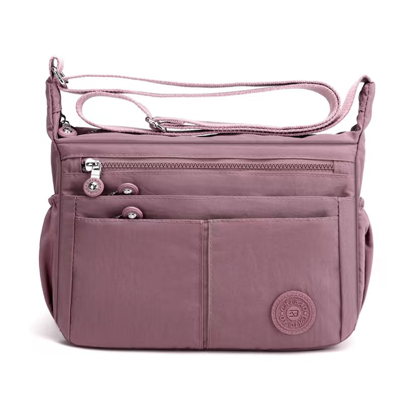 GESSY NYLON MULTIFUCTIONAL CROSSBODY BAG IN PINK