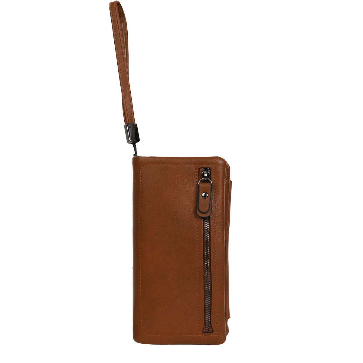 GESSY RECTANGULAR PURSE WITH LANYARD IN BROWN
