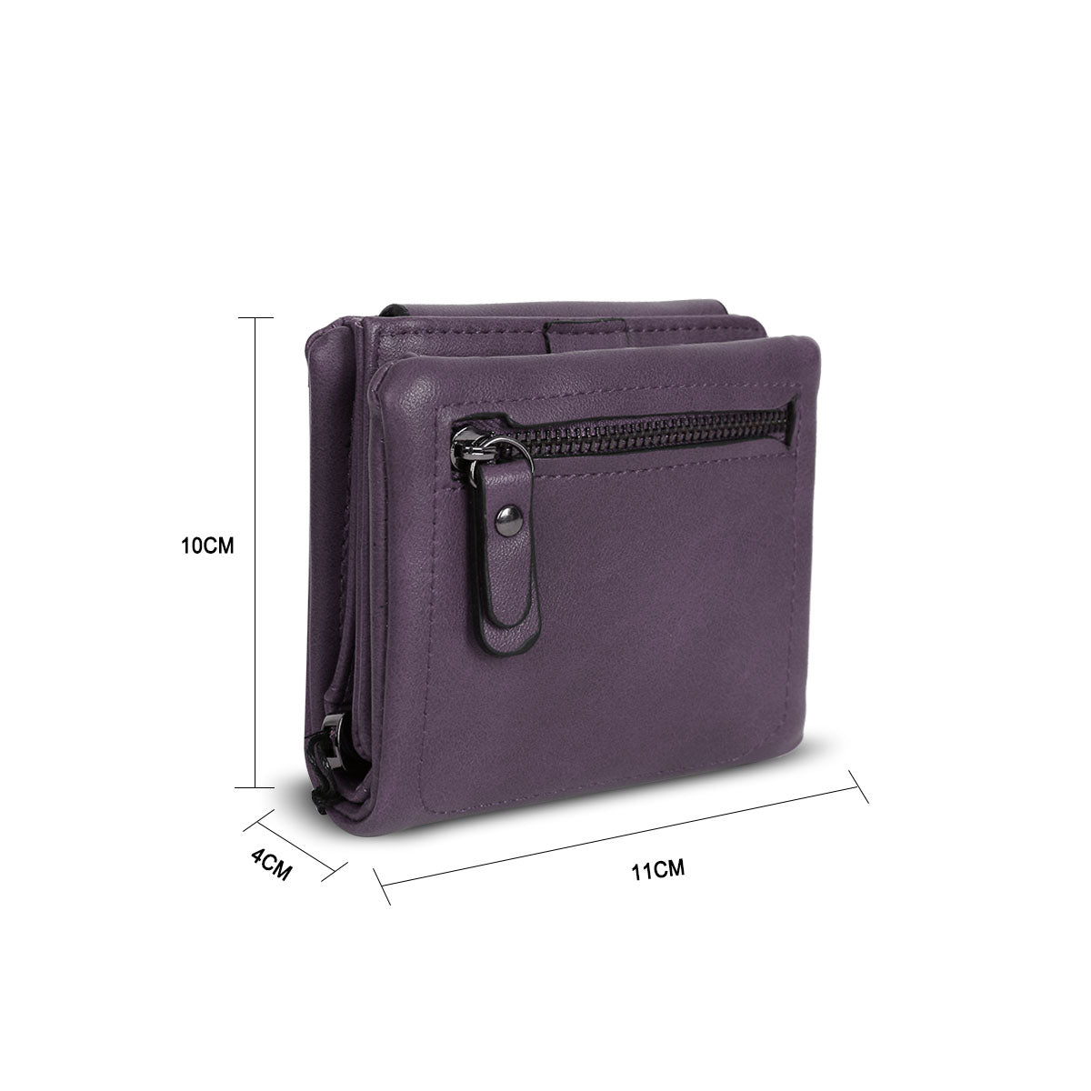 GESSY SMALL SQUARE COIN PURSE IN PURPLE