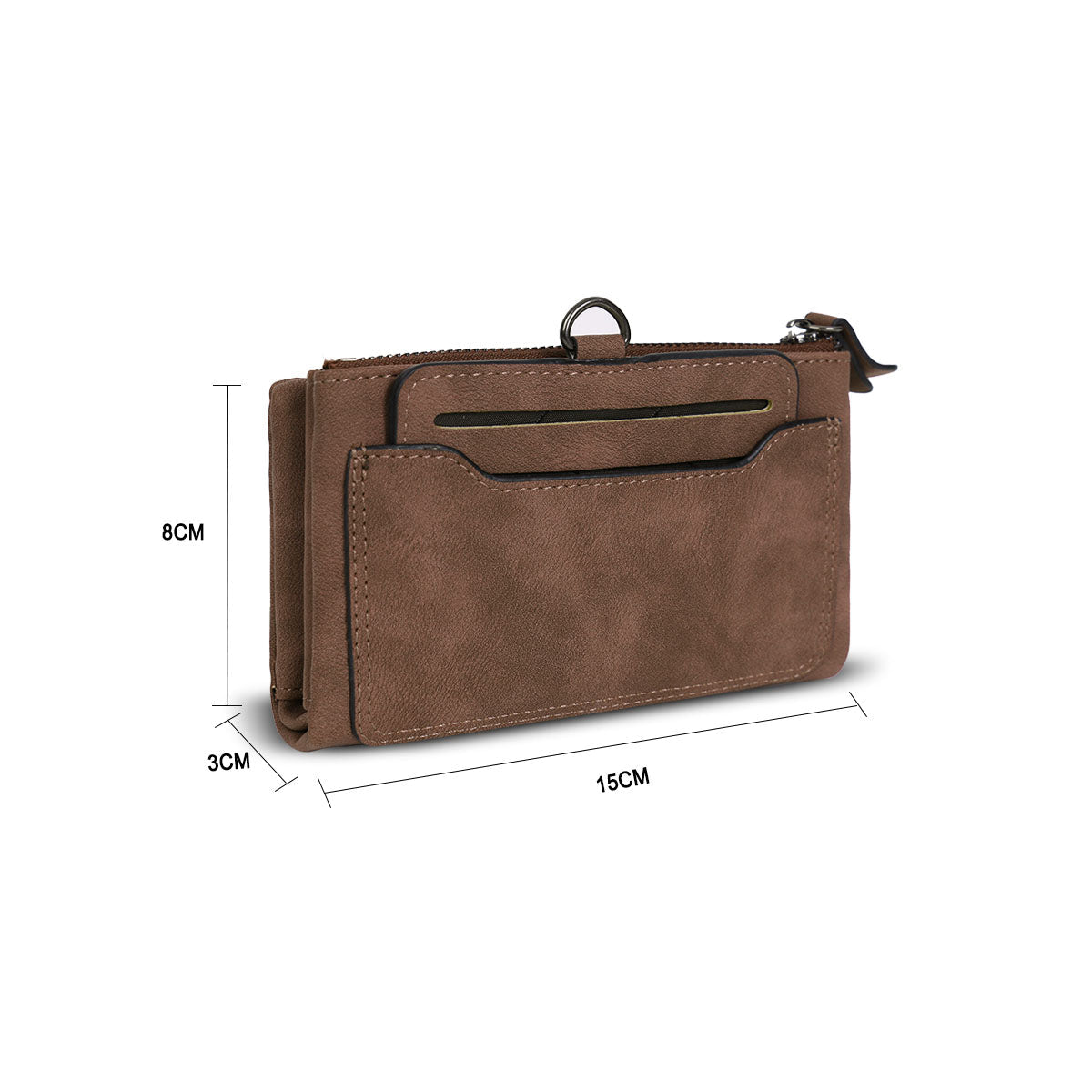 GESSY SHORT PURSE MULTI-LAYER CARD HOLDER IN COFFEE