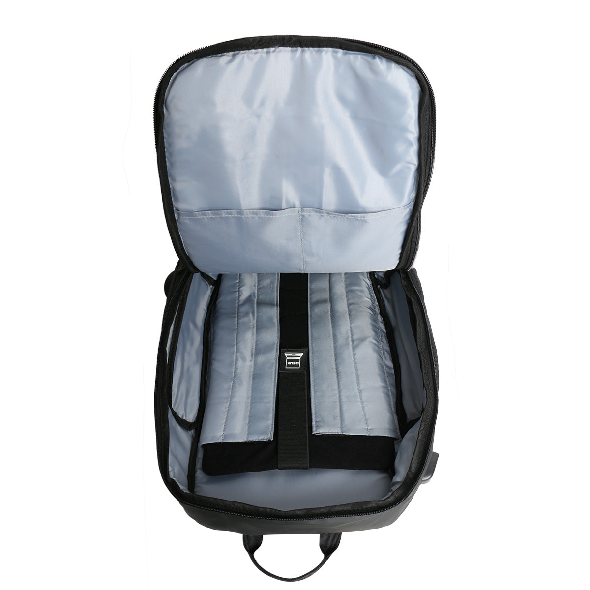 DSUK FRONT CONCEALED ZIP BACKPACK IN RED WITH USB CHARGING PORT
