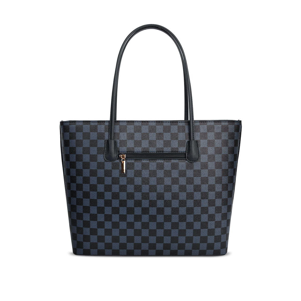 GESSY CHECKERED HANDBAG SET IN BLACK