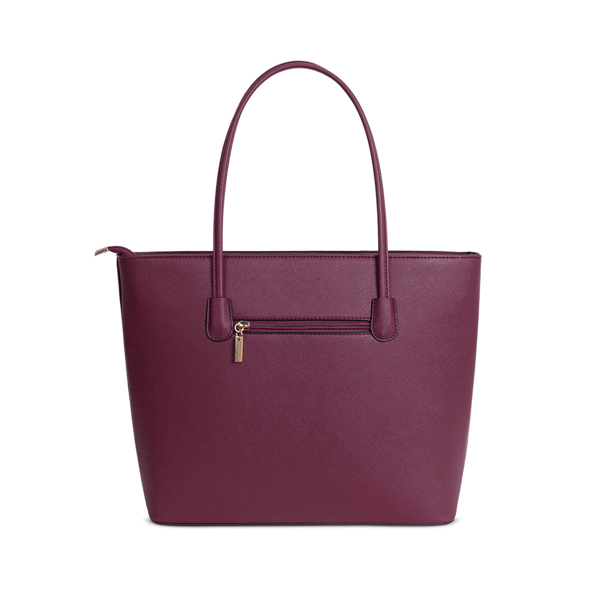 GESSY BOW DETAIL TOTE BAG IN WINE RED