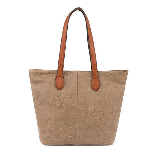 GESSY DURABLE TOTE HANDBAG LARGE CAPACITY IN LIGHT TAUPE