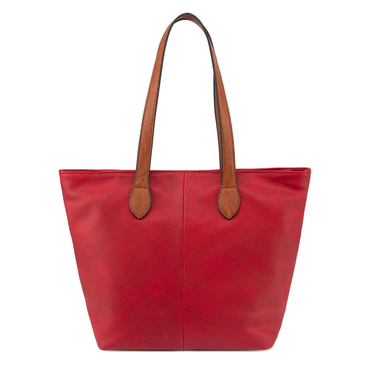 GESSY DURABLE TOTE HANDBAG LARGE CAPACITY IN WINE RED