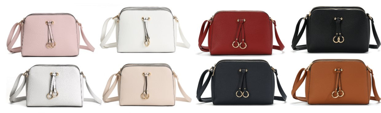 GESSY RING DECOR HANDBAG IN CREAM