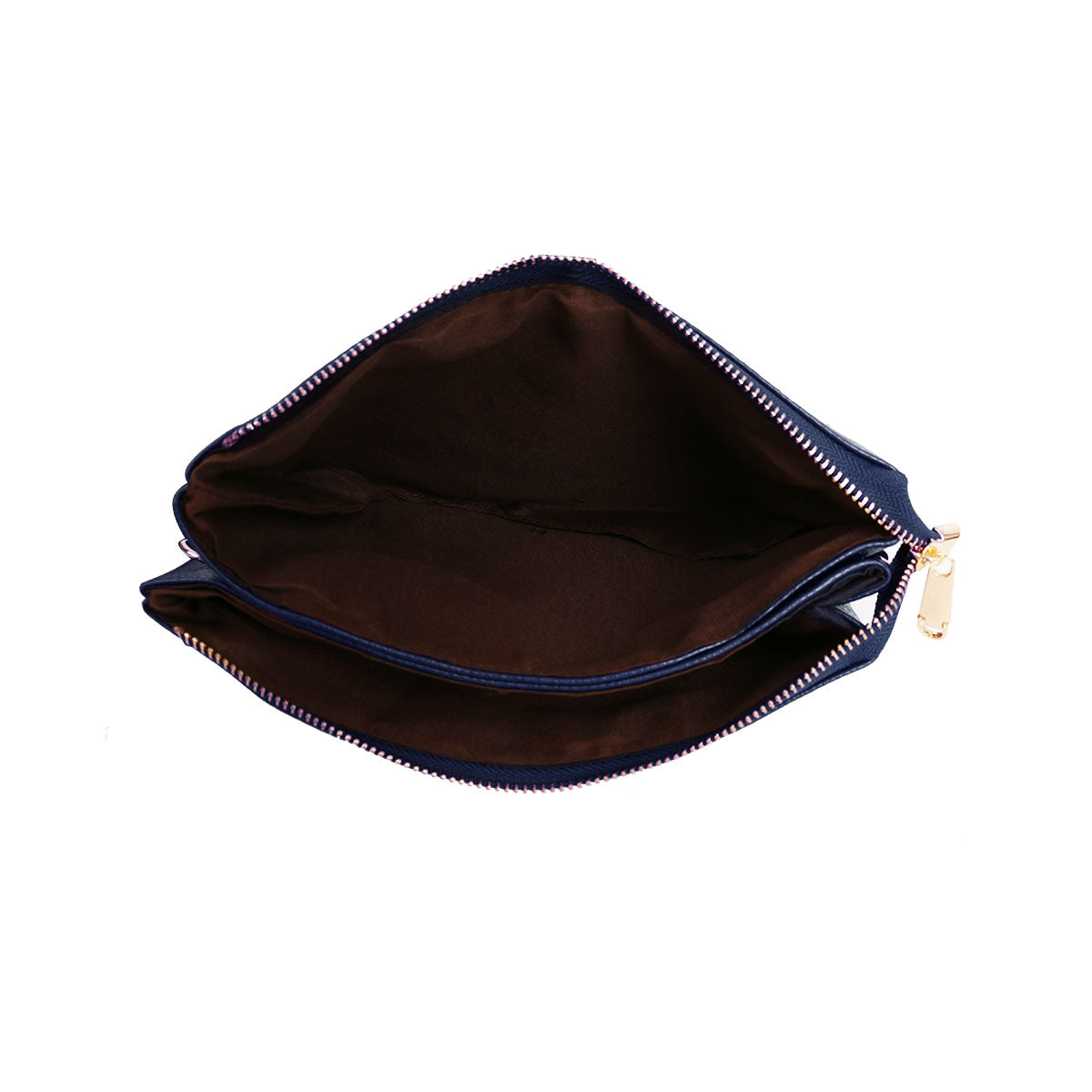 GESSY MEDIUM DOUBLE LAYERS CLUTCH BAG IN NAVY