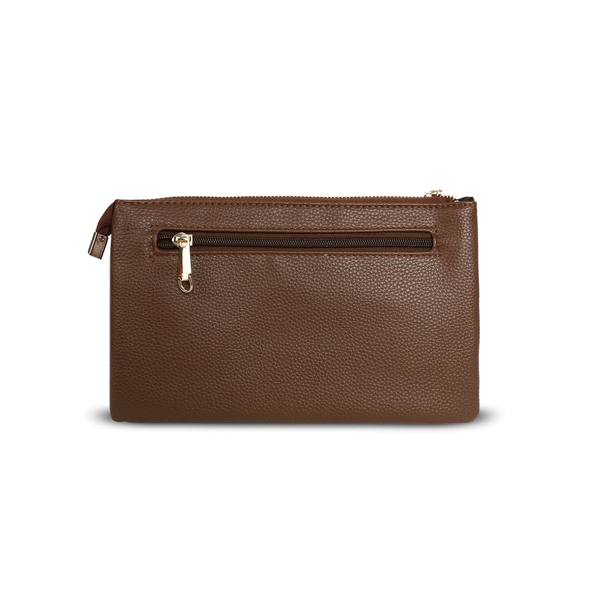 GESSY MEDIUM DOUBLE LAYERS CLUTCH BAG IN TAUPE