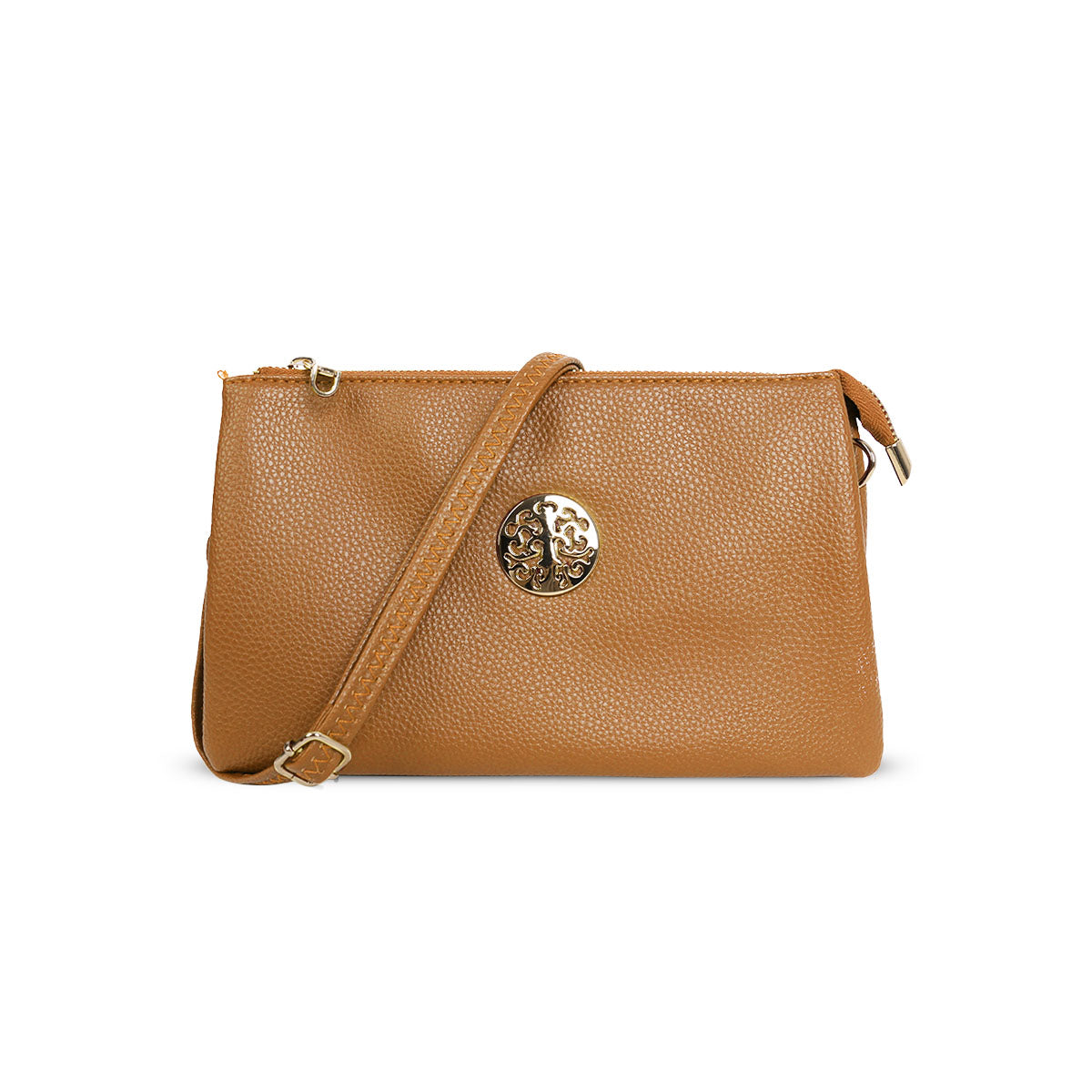 GESSY MEDIUM DOUBLE LAYERS CLUTCH BAG IN YELLOW