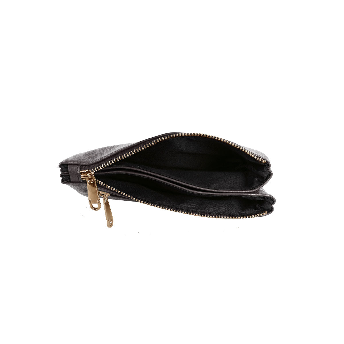 GESSY SMALL DOUBLE LAYERS CLUTCH BAG IN GREY