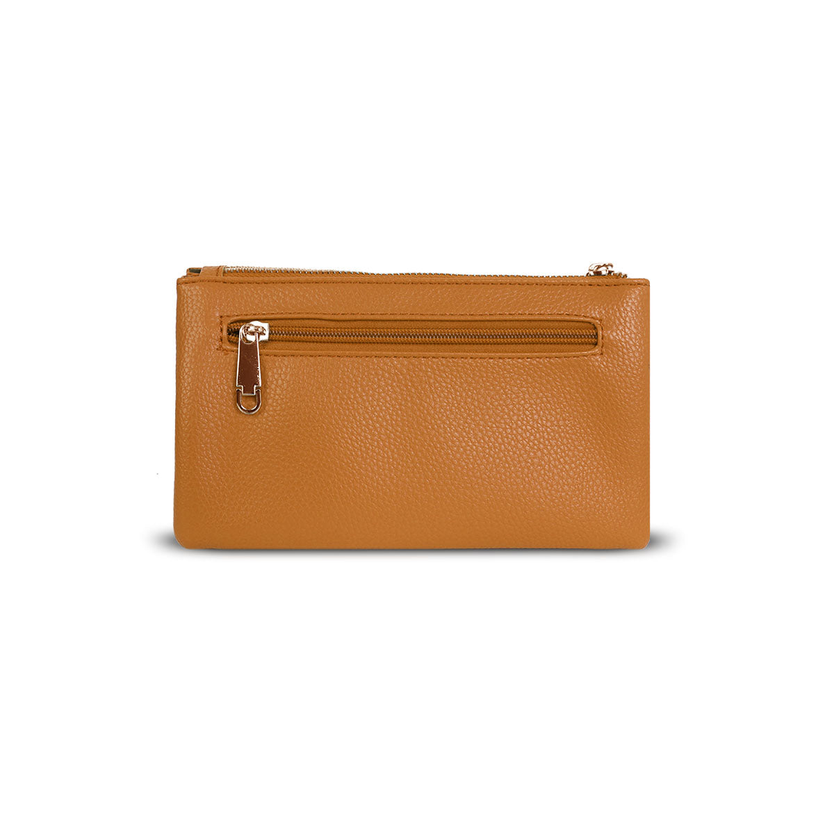 GESSY SMALL DOUBLE LAYERS CLUTCH BAG IN MUSTARD
